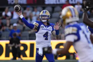 Lions to start Salter at QB, James Butler ruled out vs. Blue Bombers