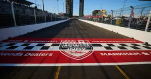 Track preparation problems delay practice at Ontario Honda Dealers Indy in Markham