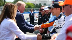 Trump arrives at high-speed IndyCar race through Washington's streets