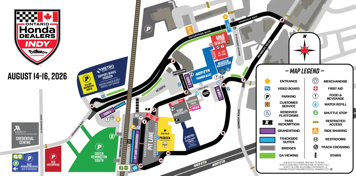 Honda Indy Markham festival map
