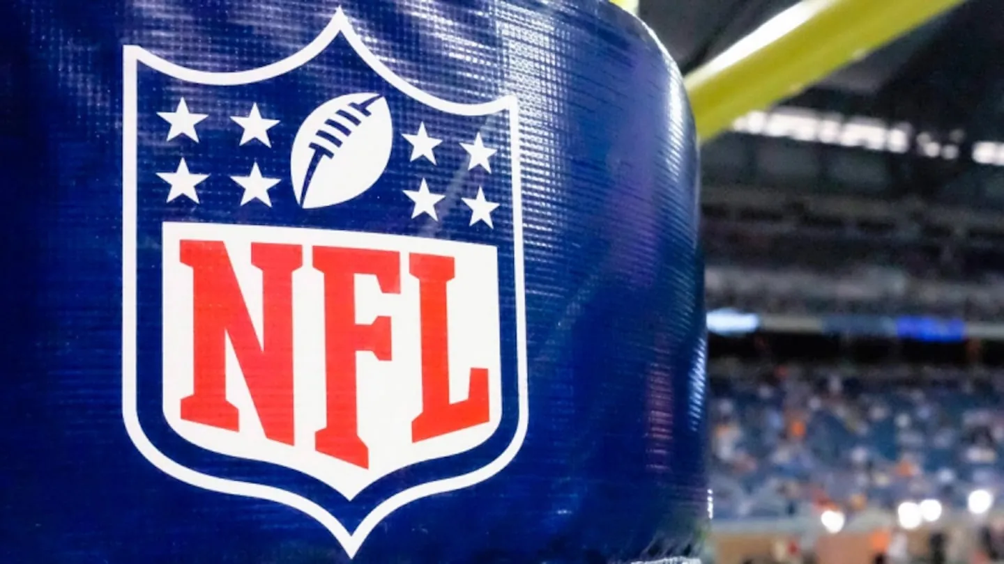 image.jpg-1.19165505NFL logo on a goal post padding. (Rick Osentoski